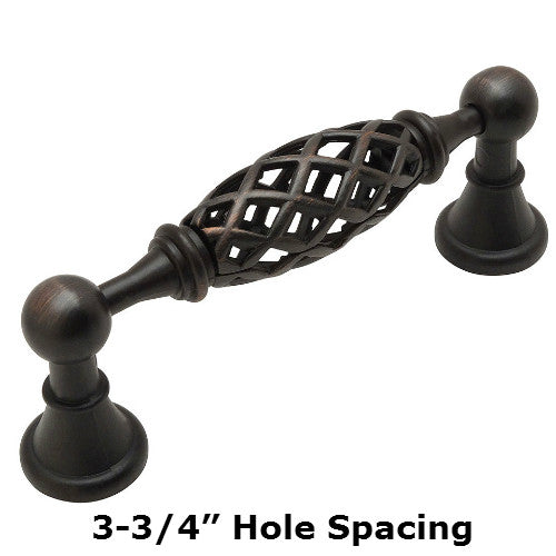 Cosmas 1749-96ORB Oil Rubbed Bronze Birdcage Cabinet Pull - Cosmas