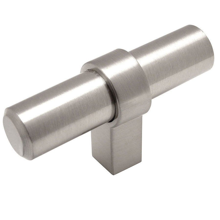 Cosmas 181SN Satin Nickel Euro Style T Bar Knob - Cosmas-Hardware.com