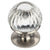 Cosmas 6812SN-C Satin Nickel & Clear Glass Round Cabinet Knob