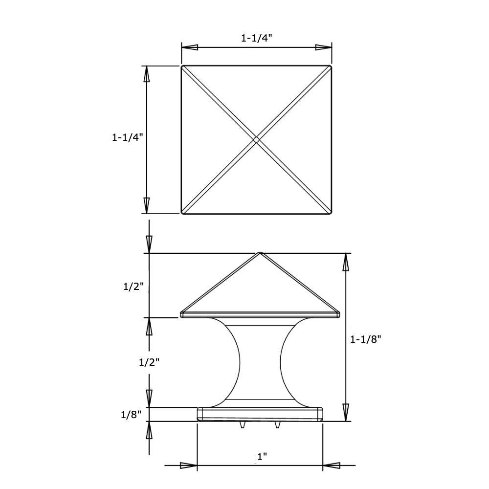Cosmas 10555ORB Oil Rubbed Bronze Square Zinc Cabinet Knob