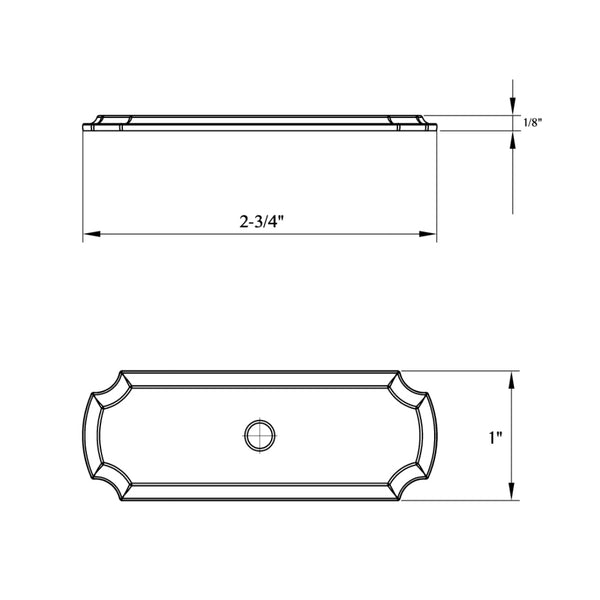 Cosmas B-112ORB Oil Rubbed Bronze Cabinet Knob Backplate - Cosmas