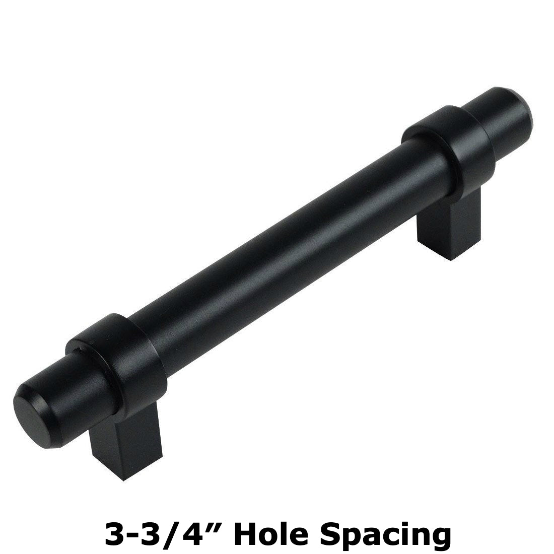 Cosmas 161-96FB Flat Black Cabinet Hardware Euro Style Bar Pull