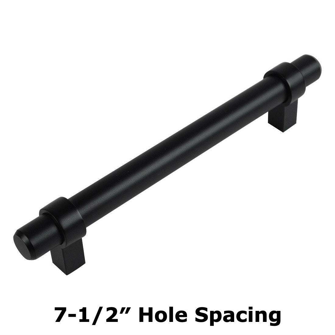 Cosmas 161-192FB Flat Black Cabinet Hardware Euro Style Bar Pull