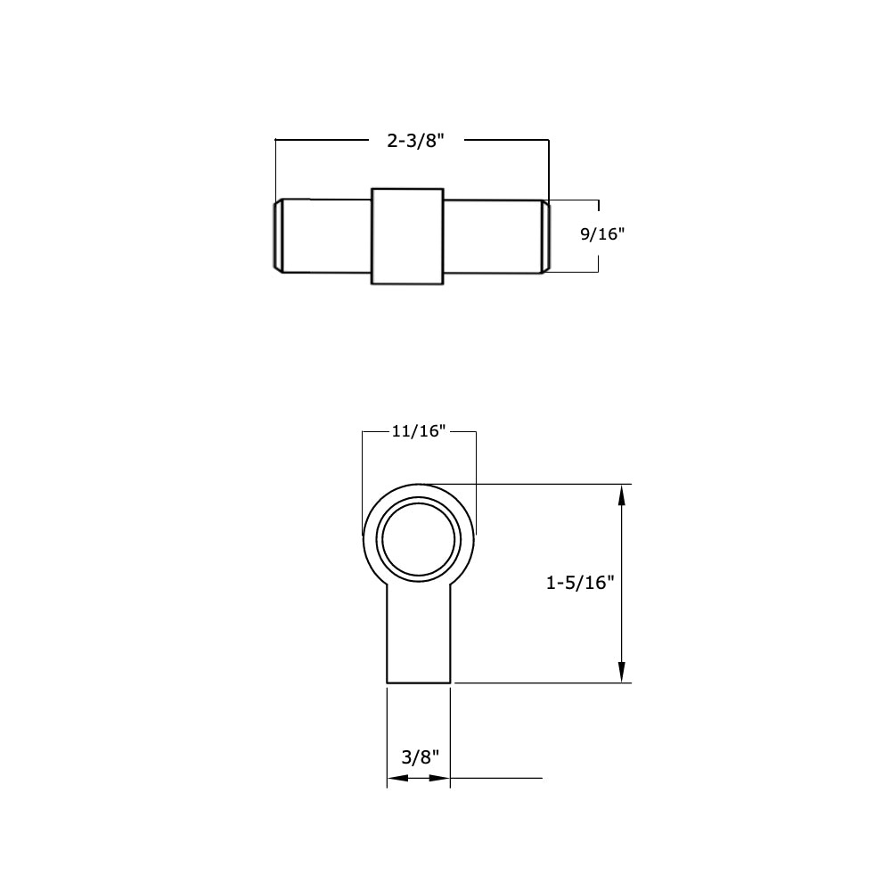 Cosmas 20 Pack 181CH Polished Chrome Cabinet Bar Handle Pull Knob - 2-3/8 Long