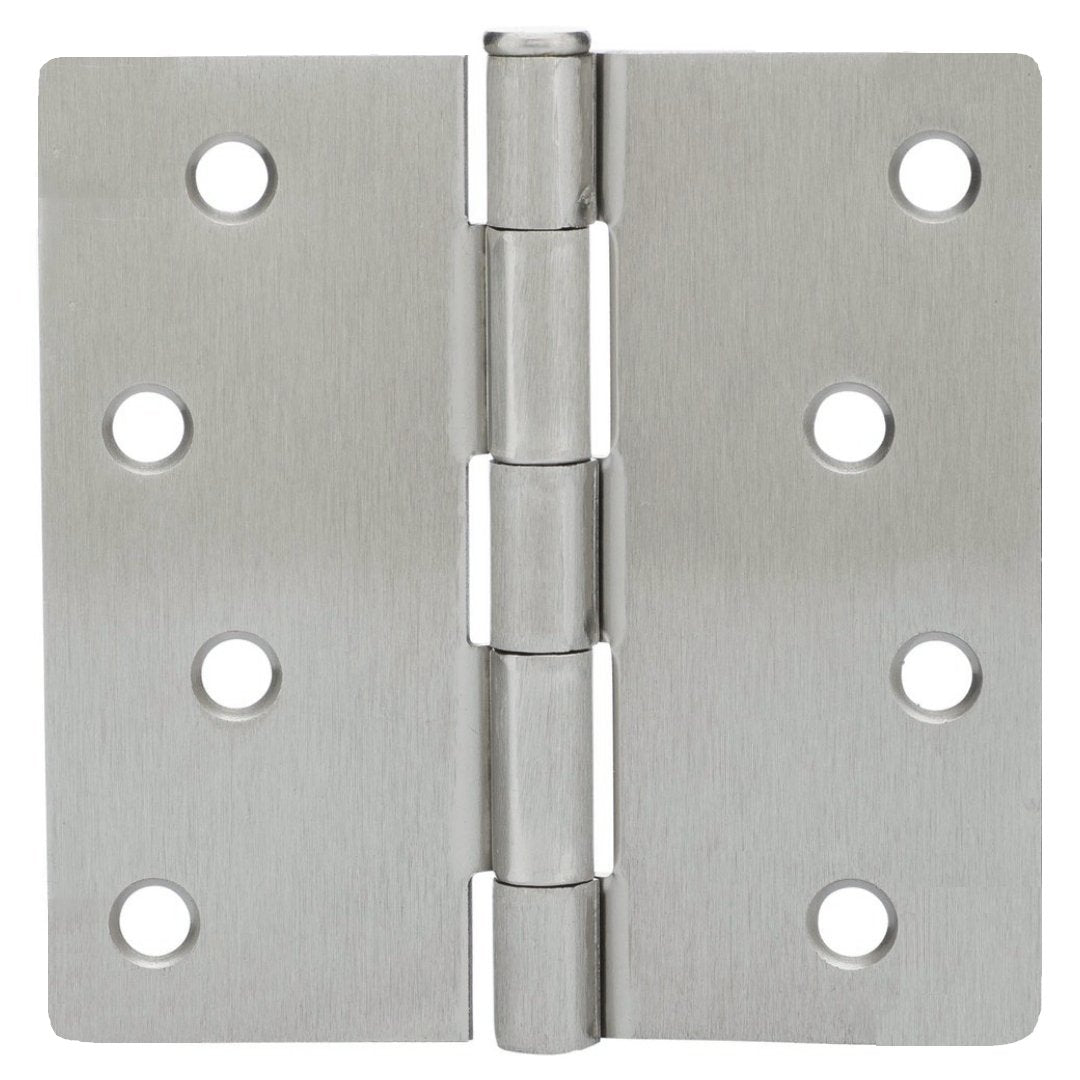 Cosmas Satin Nickel Door Hinge 4" with 1/4" Radius Corners