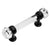 Cosmas 6393FB-C Flat Black with Clear Glass Cabinet Pull