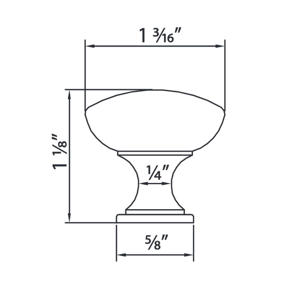 Cosmas 5305HB Hammered Bronze Round Cabinet Knob