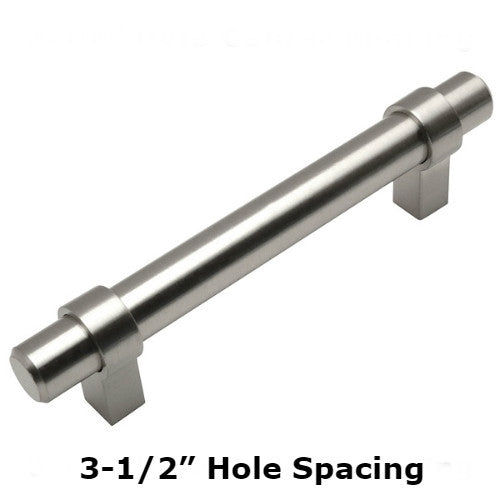 Cosmas 161-3.5SN Satin Nickel Euro Style Bar Pull - Cosmas