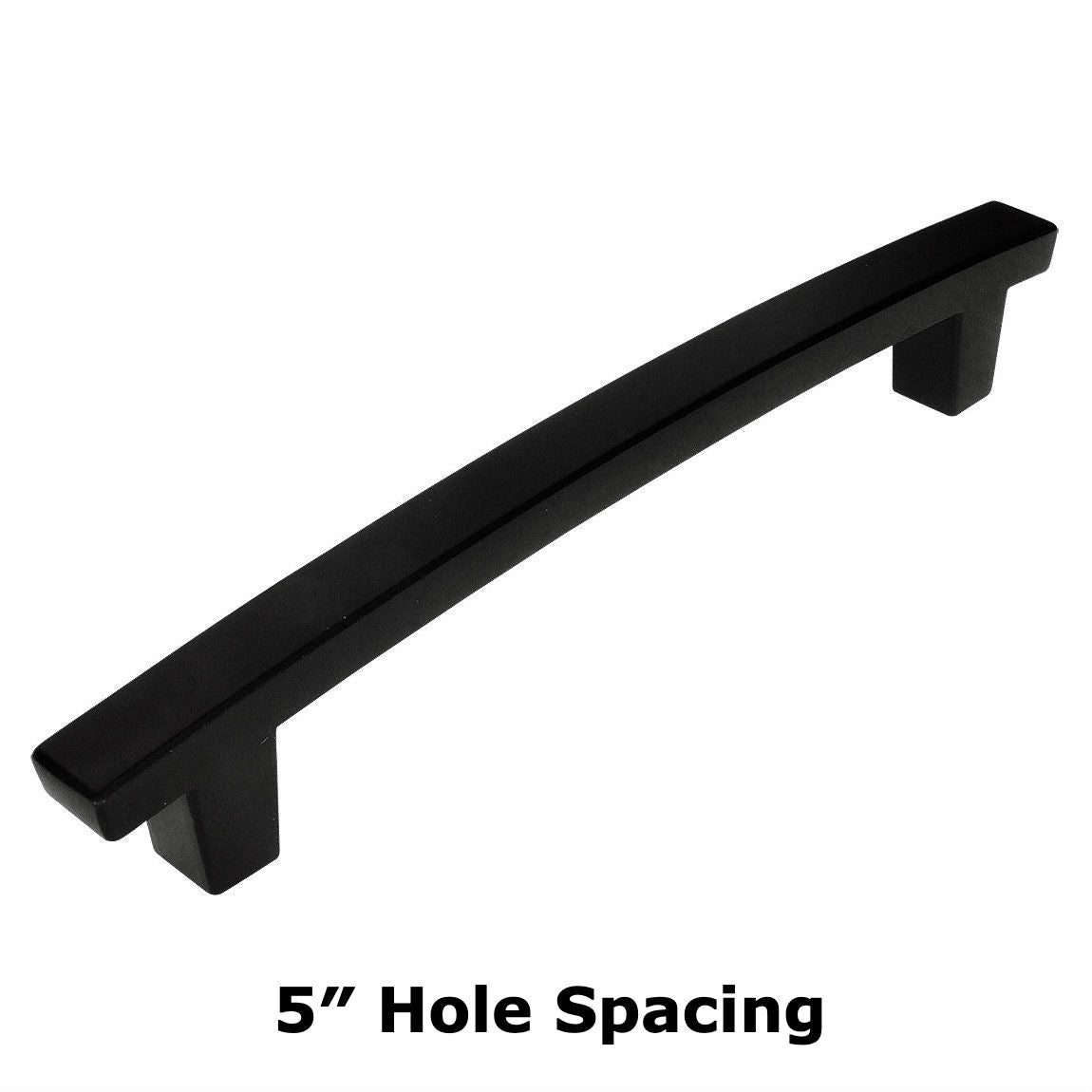 Cosmas 5239FB Flat Black Contemporary Arch Cabinet Pull