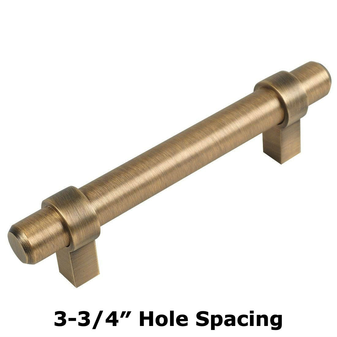 Cosmas 161-96BAB Brushed Antique Brass Cabinet Hardware Euro Style Bar Pull