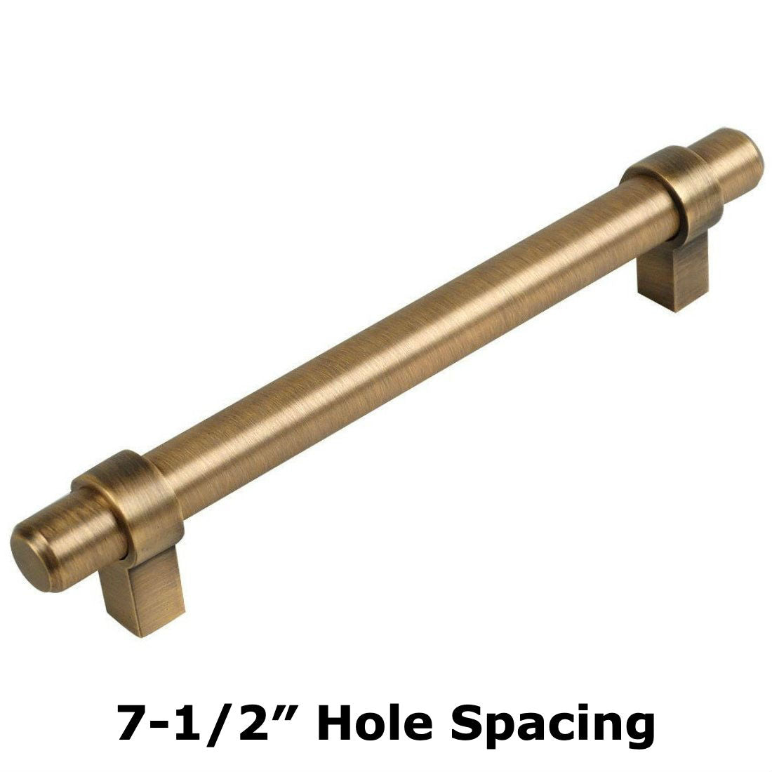 Cosmas 161-192BAB Brushed Antique Brass Cabinet Hardware Euro Style Bar Pull