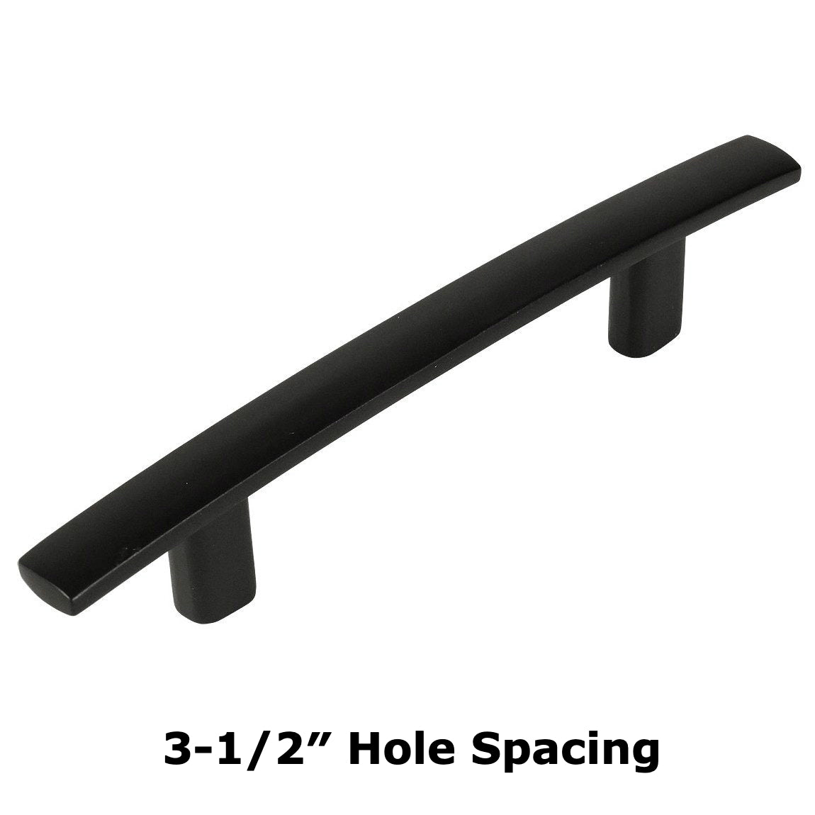 Cosmas 2363-3.5FB Flat Black Subtle Arch Cabinet Pull