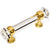 Cosmas 6393BB-C Brushed Brass with Clear Glass Cabinet Pull