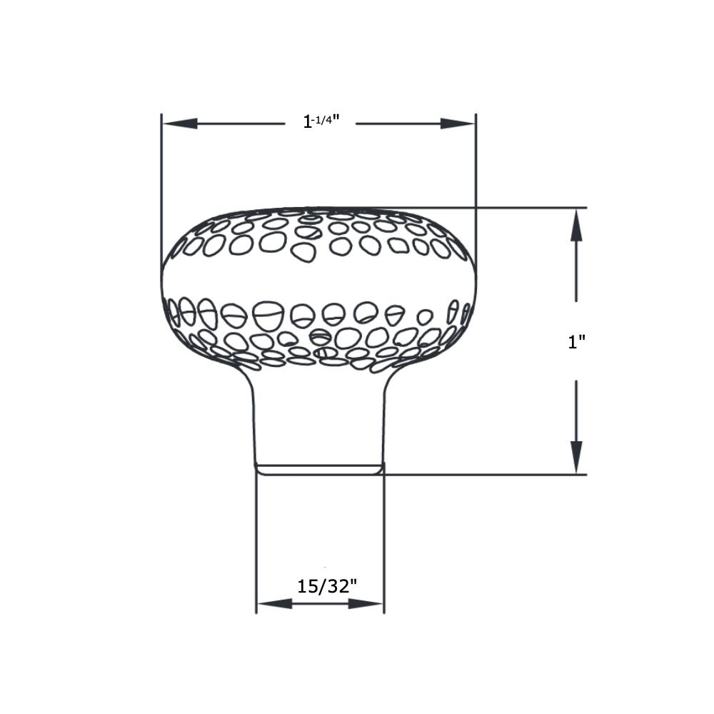 Cosmas 10551FB Flat Black Round Craftsman Cabinet Knob