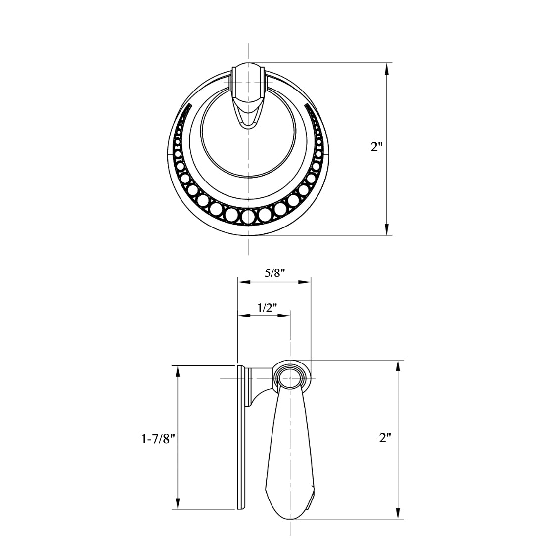 Cosmas 7176ORB Oil Rubbed Bronze Bail Cabinet Pull