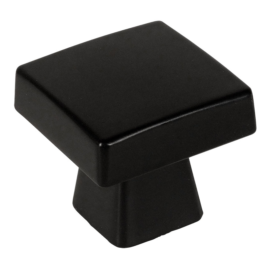 Cosmas 5233FB Flat Black Square Contemporary Cabinet Knob - Cosmas
