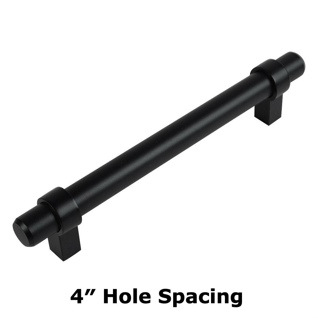 Cosmas 161-4FB Flat Black Cabinet Hardware Euro Style Bar Pull