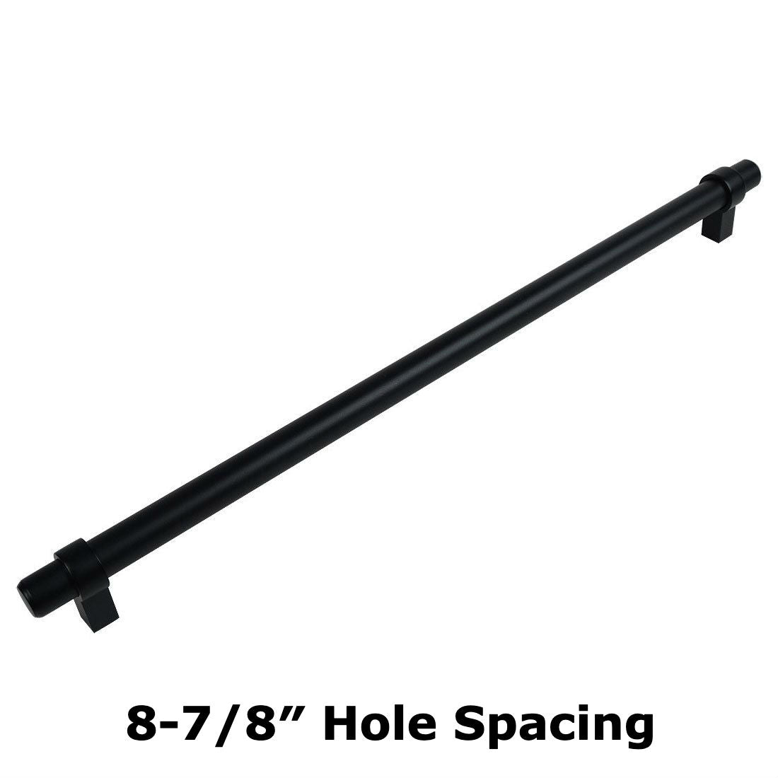 Cosmas 161-224FB Flat Black Cabinet Hardware Euro Style Bar Pull