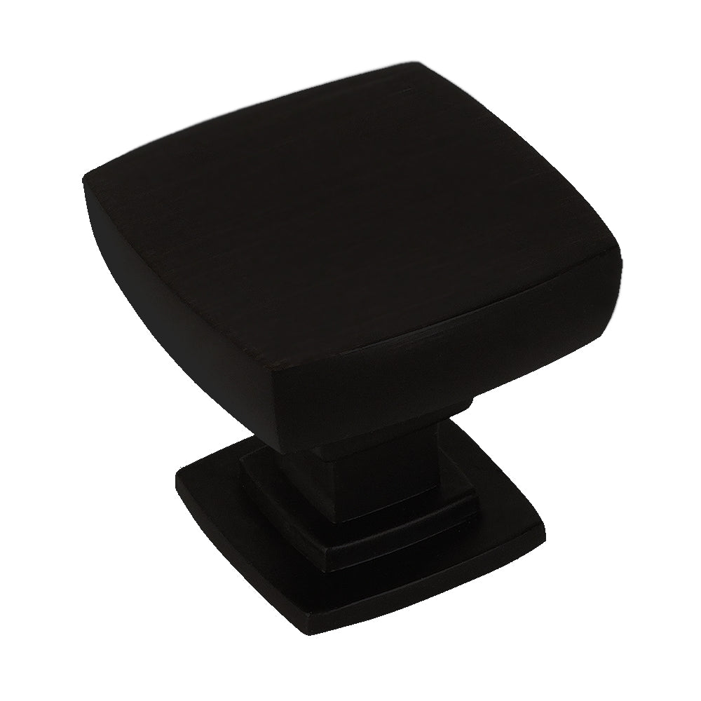Cosmas 5232FB Flat Black Square Contemporary Cabinet Knob - Cosmas