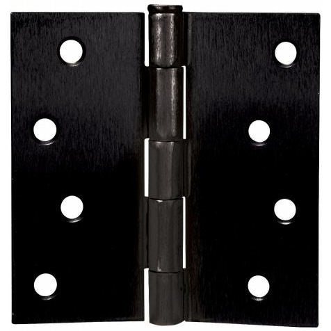 Cosmas Matte Black Door Hinge 4&quot; with Square Corners