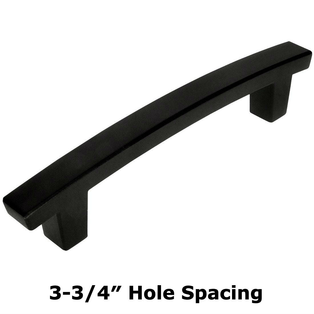 Cosmas 5237FB Flat Black Contemporary Arch Cabinet Pull
