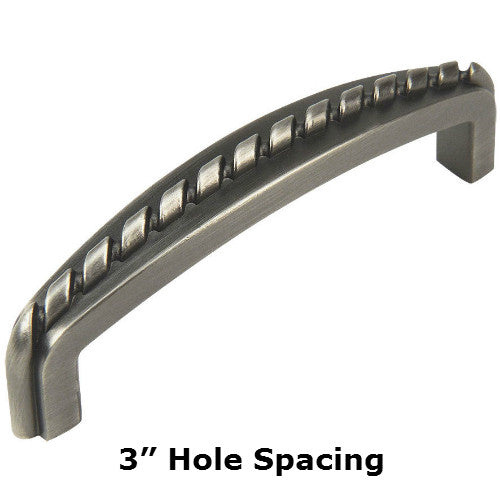 Cosmas 228-3AS Antique Silver Rope Cabinet Pull - Cosmas