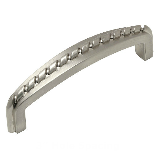 Cosmas 228-3SN Satin Nickel Rope Cabinet Pull