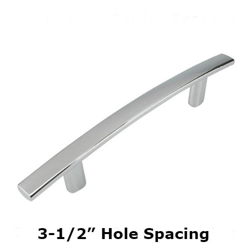 Cosmas 2363-3.5CH Polished Chrome Subtle Arch Cabinet Pull - Cosmas