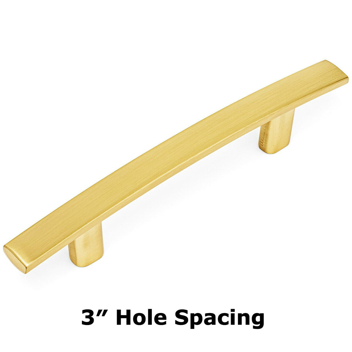 Cosmas 2363-3BB Brushed Brass Subtle Arch Cabinet Pull