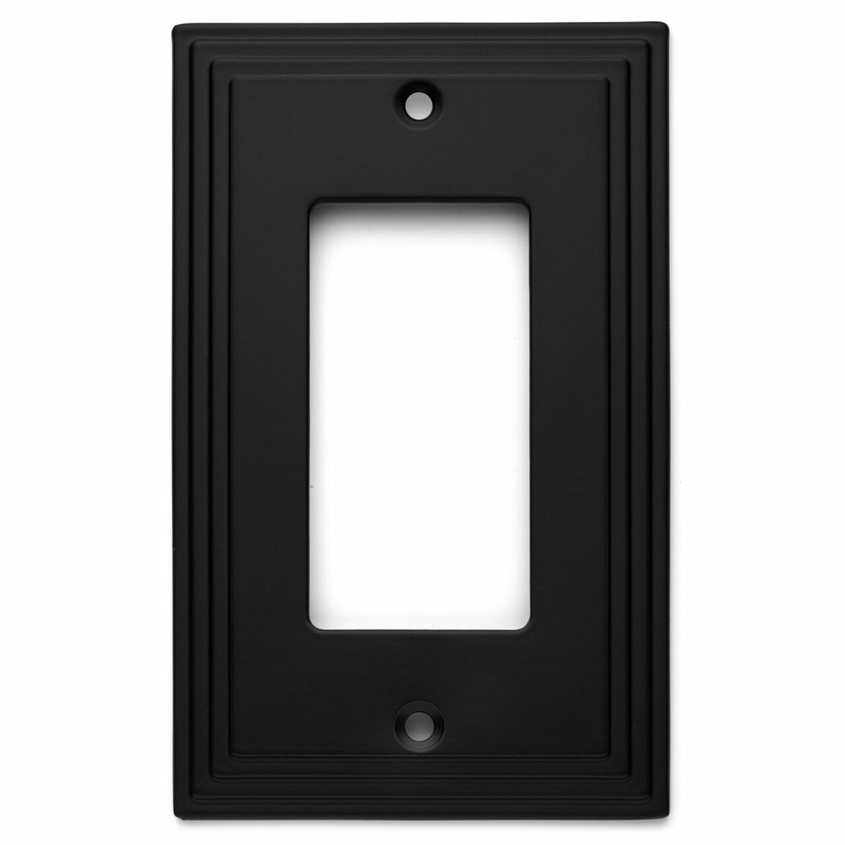 Cosmas 25000-FB Flat Black Single GFCI / Decora Wall Plate