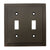 Cosmas 25033-ORB Oil Rubbed Bronze Double Toggle Switchplate Cover - Cosmas