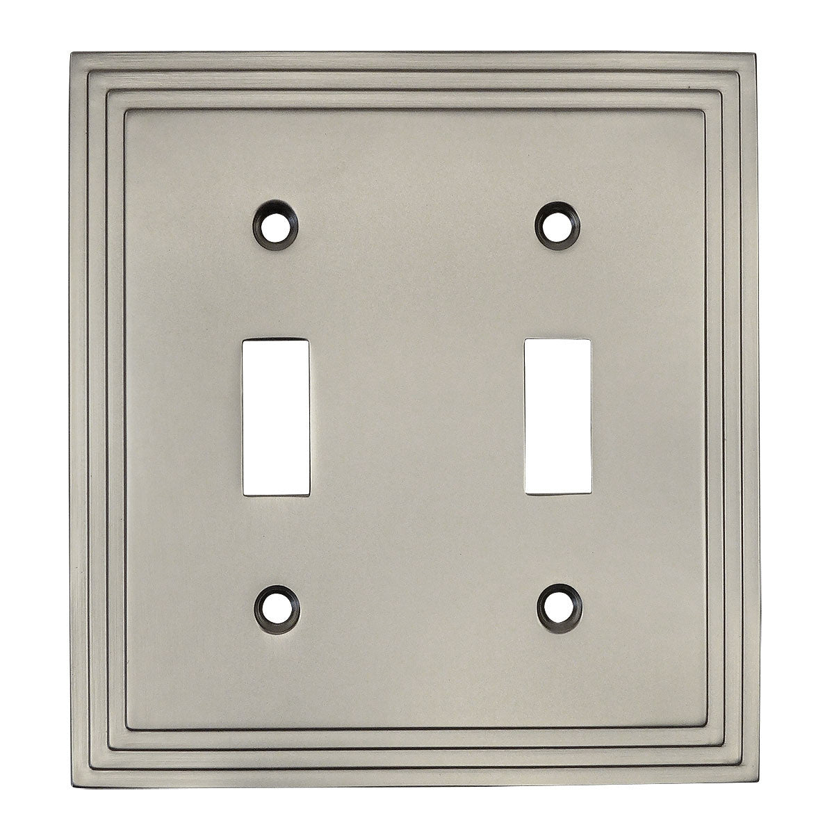Cosmas 25033-SN Satin Nickel Double Toggle Switchplate Cover - Cosmas