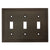 Cosmas 25037-ORB Oil Rubbed Bronze Triple Toggle Switchplate Cover - Cosmas