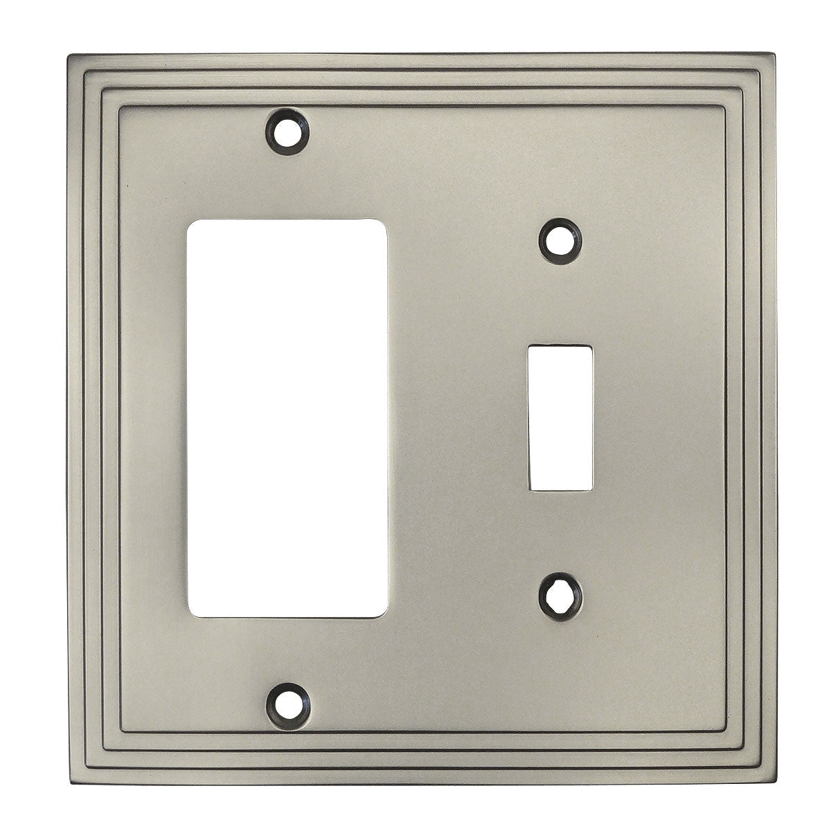 Cosmas 25077-SN Satin Nickel Single Toggle / GFCI Decora Combo - Cosmas