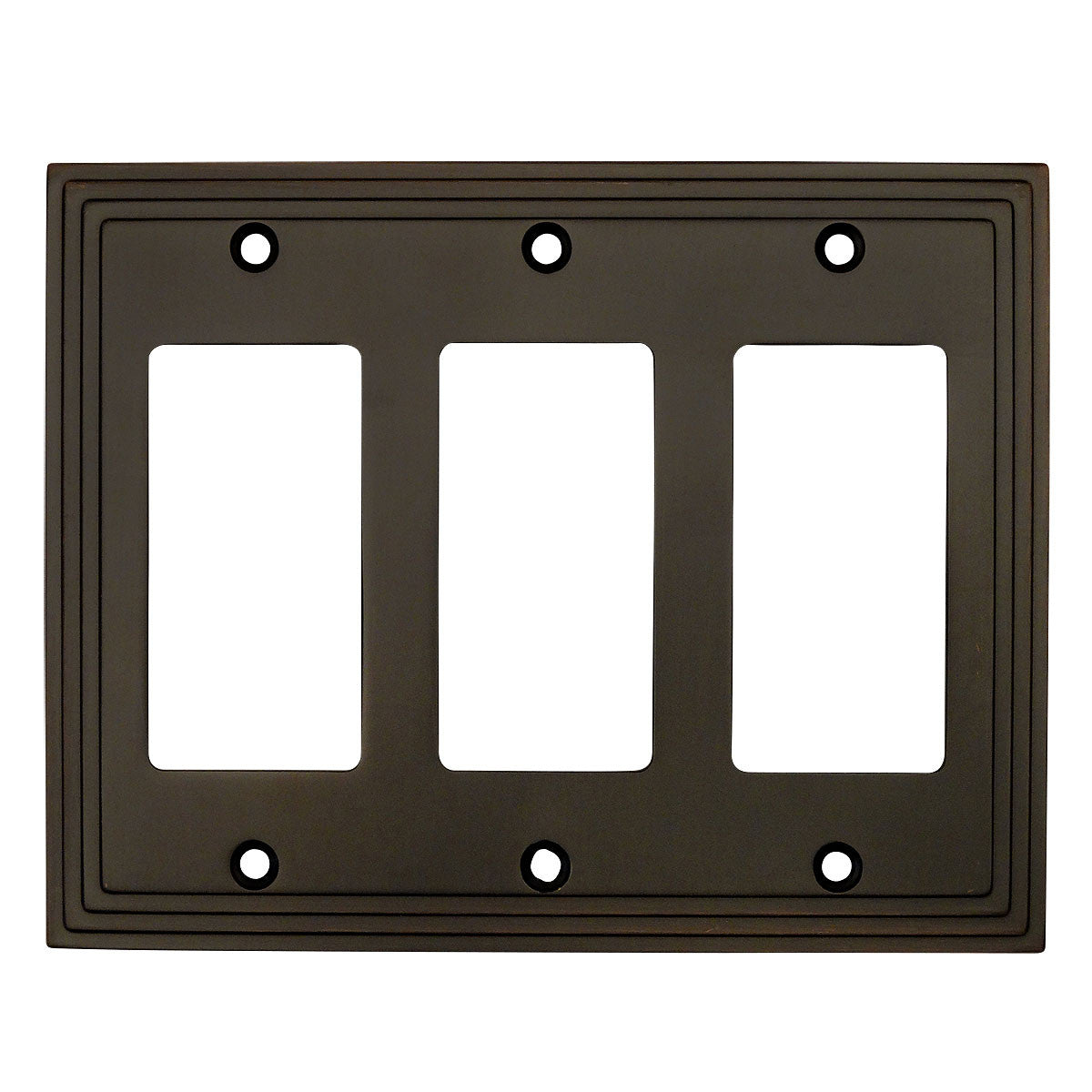 Cosmas 25084-ORB Oil Rubbed Bronze Triple GFCI / Decora Wall Plate - Cosmas