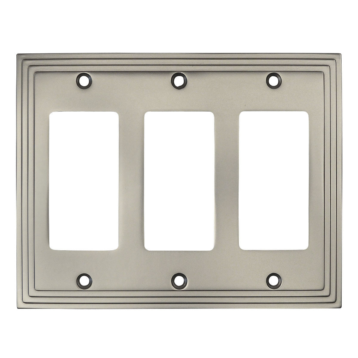 Cosmas 25084-SN Satin Nickel Triple GFCI / Decora Wall Plate - Cosmas