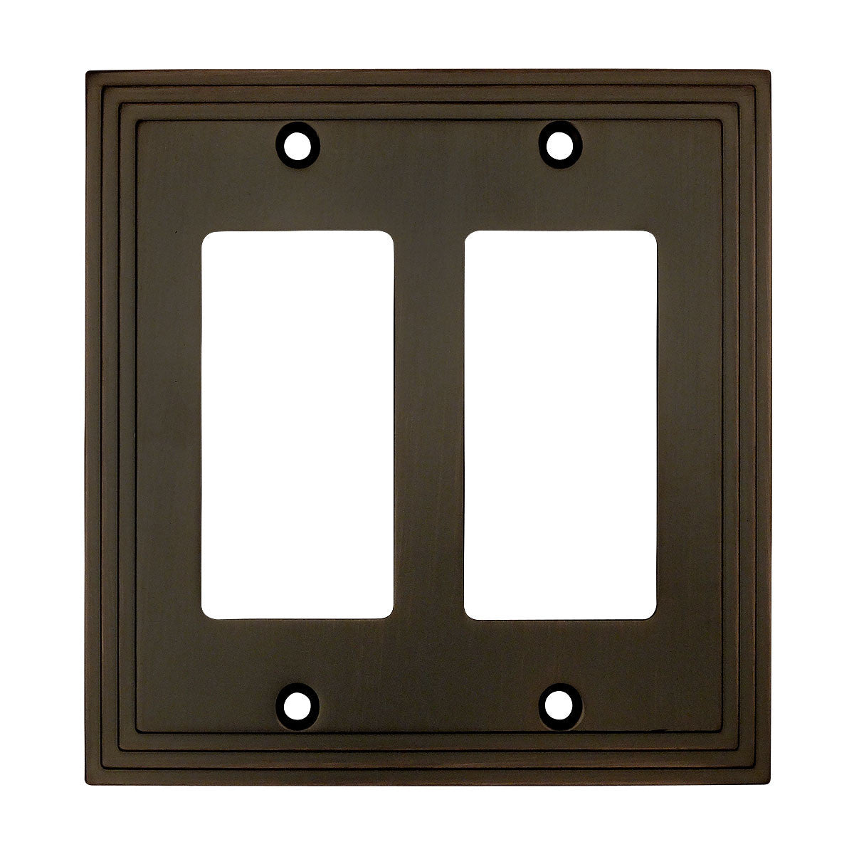 Cosmas 25090-ORB Oil Rubbed Bronze Double GFCI / Decora Wall Plate - Cosmas