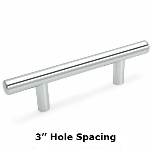 Cosmas 305-030CH Polished Chrome Euro Style Bar Pull - Cosmas