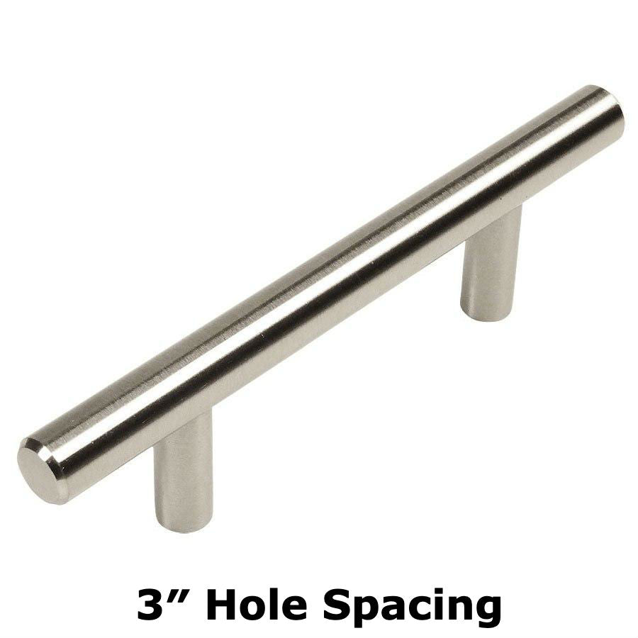 Cosmas 305-030SN Satin Nickel Euro Style Bar Pull