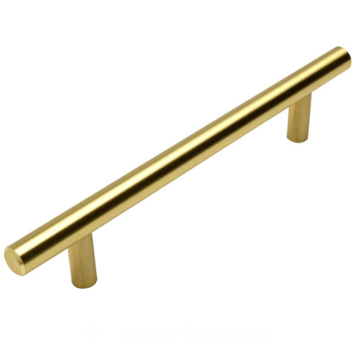 Cosmas 305-128BB Brushed Brass Euro Style Bar Pull