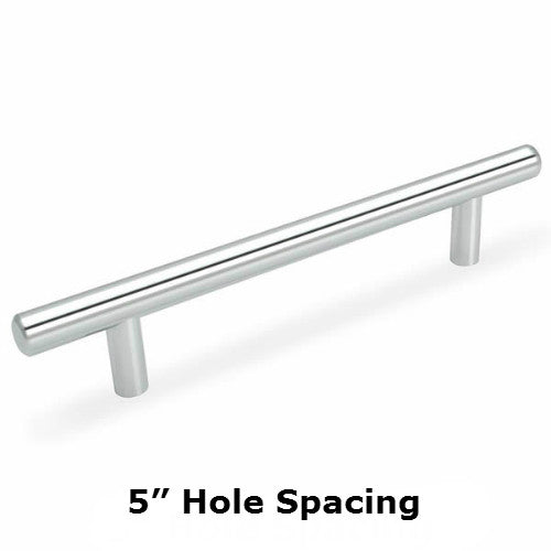 Cosmas 305-128CH Polished Chrome Euro Style Bar Pull - Cosmas