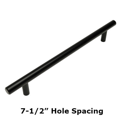 Cosmas 305-192FB Flat Black Euro Style Bar Pull - Cosmas