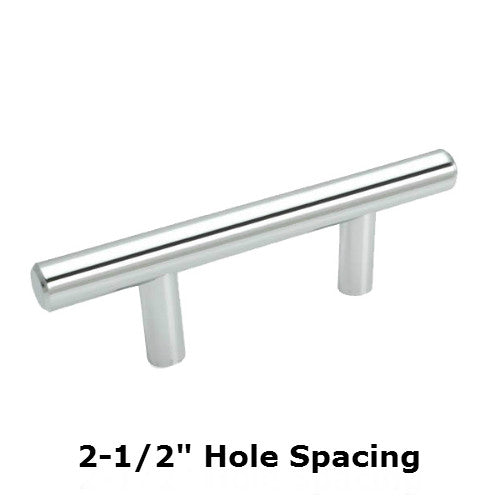Cosmas 305-2.5CH Polished Chrome Euro Style Bar Pull - Cosmas
