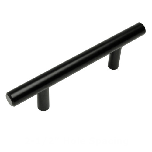 Cosmas 305-2.5FB Flat Black Euro Style Bar Pull