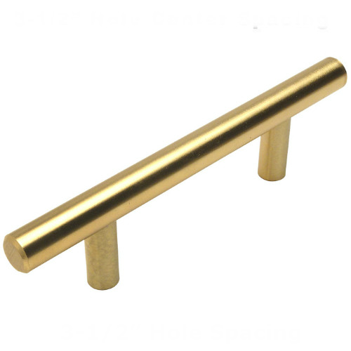 Cosmas 305-3.5BB Brushed Brass Euro Style Bar Pull