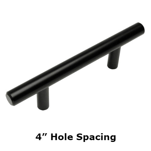Cosmas 305-4FB Flat Black Euro Style Bar Pull - Cosmas