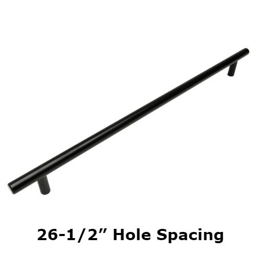 Cosmas 305-673FB Flat Black Euro Style Bar Pull - Cosmas