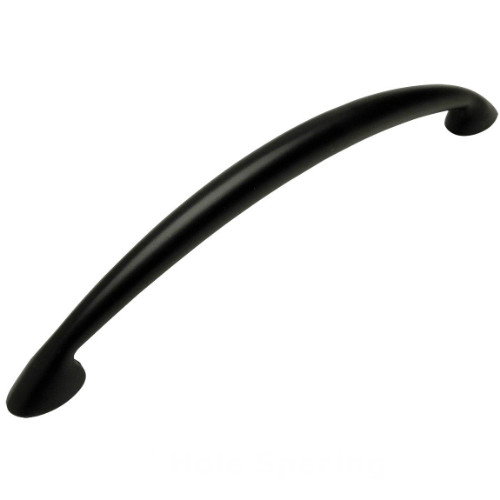 Cosmas 323-128FB Flat Black Arch Cabinet Pull