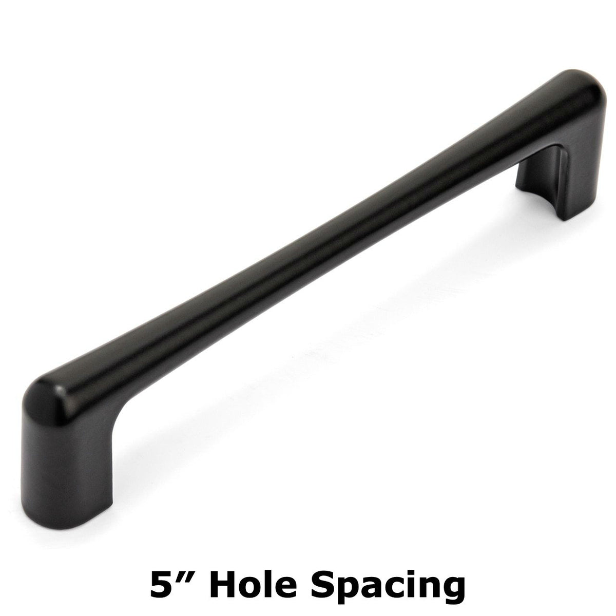 Cosmas 3304-128FB Flat Black Modern Contemporary Cabinet Pull