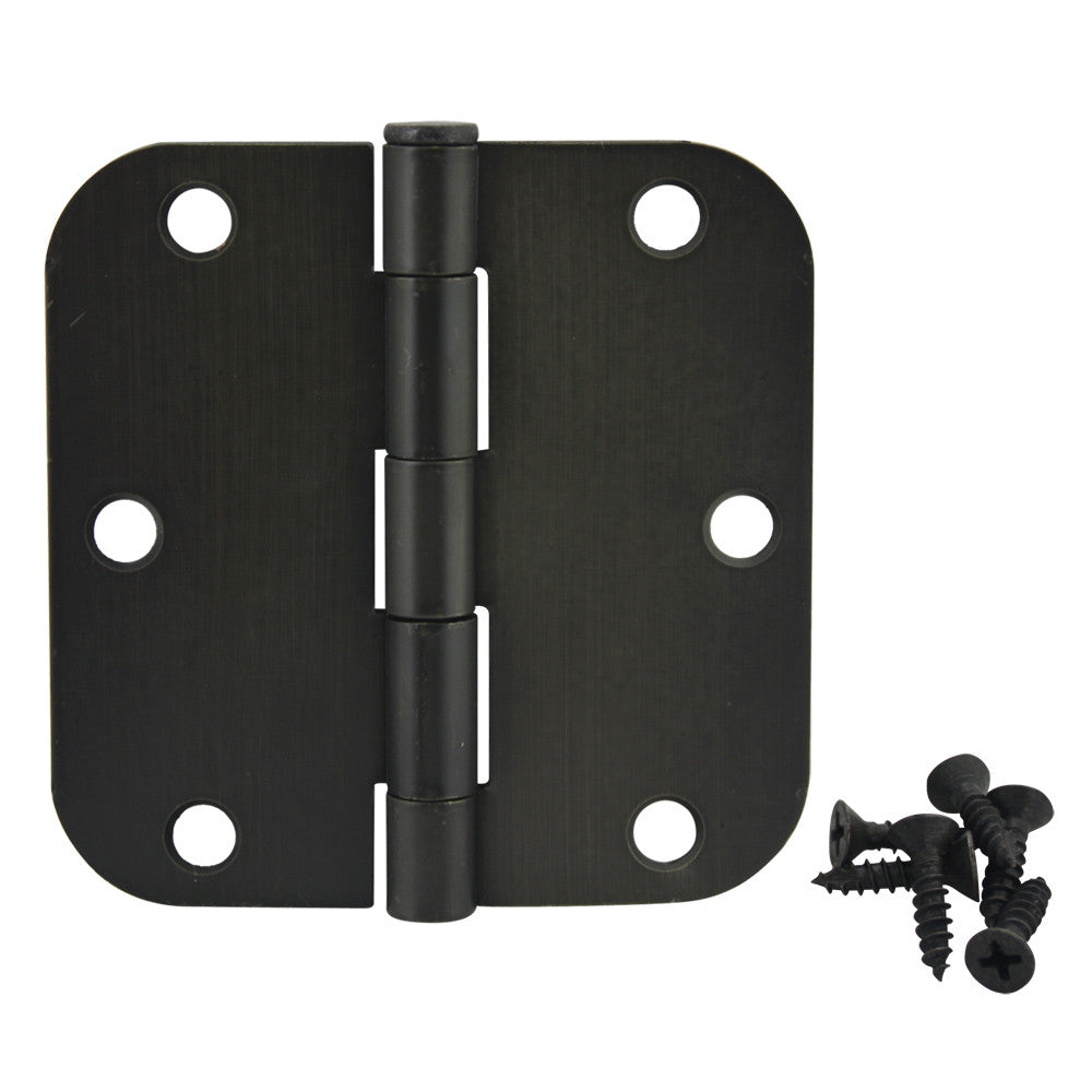 Cosmas Oil Rubbed Bronze Door Hinge 3 1/2&quot; with 5/8&quot; Radius Corners